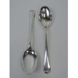 Set of 4x Silver Plated Rat Tailed Handled Serving Spoons