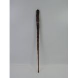 Unusual Wooden Walking Cane Presented to Richard Read Blythswood 1884