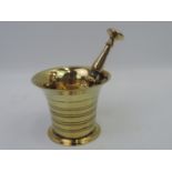Heavy Brass Pestle and Mortar - Trench Art