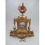 1890 Chiming Clock Half and the Hour - with Key