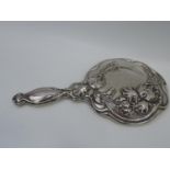 Art Nouveau Birmingham Silver Hand Mirror