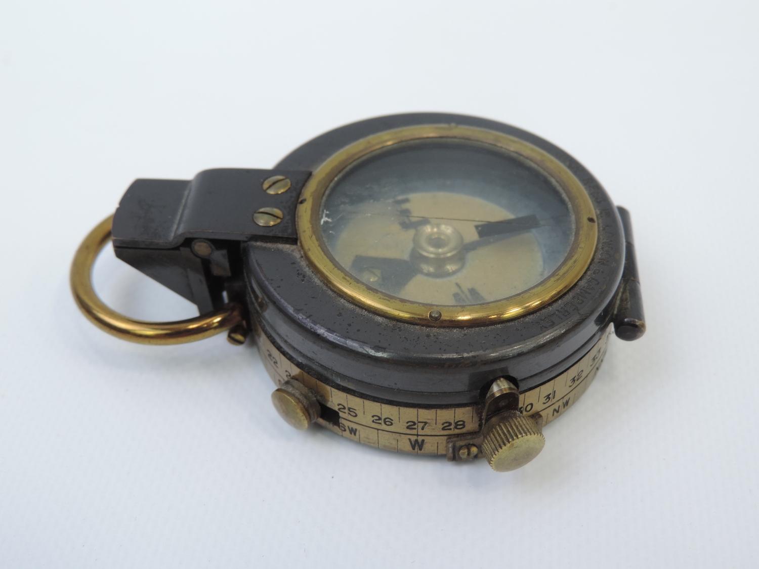 WWI Mother of Pearl Faced Compass - Hugh Rees London and Camberley - Image 4 of 6