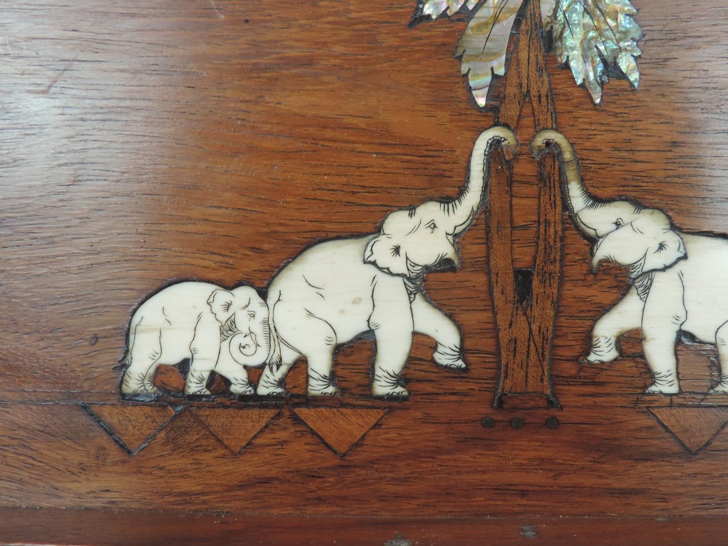 Treen Tray Inlaid with Ivory and Abalone - Image 3 of 5