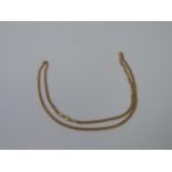 9ct Yellow Gold Flat Curb Link Necklace - 10 grams