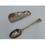 Sterling Silver Shoe Horn and Silver Spoon - Spoon London 1834