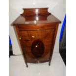 Inlaid Mahogany Cupboard with Shelved Interior