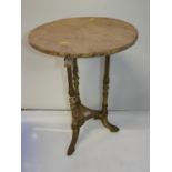 Gilt Circular Occasional Table with Shelf under