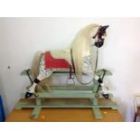 Painted Wooden Rocking Horse