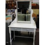 Painted Mirrored Dressing Table with Two Drawers