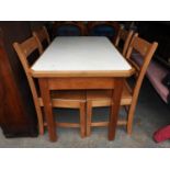 Pine Dining Table with 4x Matching Chairs