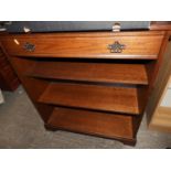 Oak Bookshelves with Single Drawer