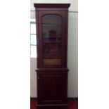 Glazed Victorian Mahogany Dresser with Cupboard under