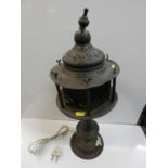 Converted Brass Oil Lamp