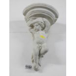 Plaster Cherub Floating Shelf