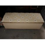 Loom Ottoman with Upholstered Top