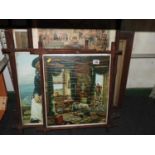 Quantity of Framed Vintage Prints, Coronation Posters etc