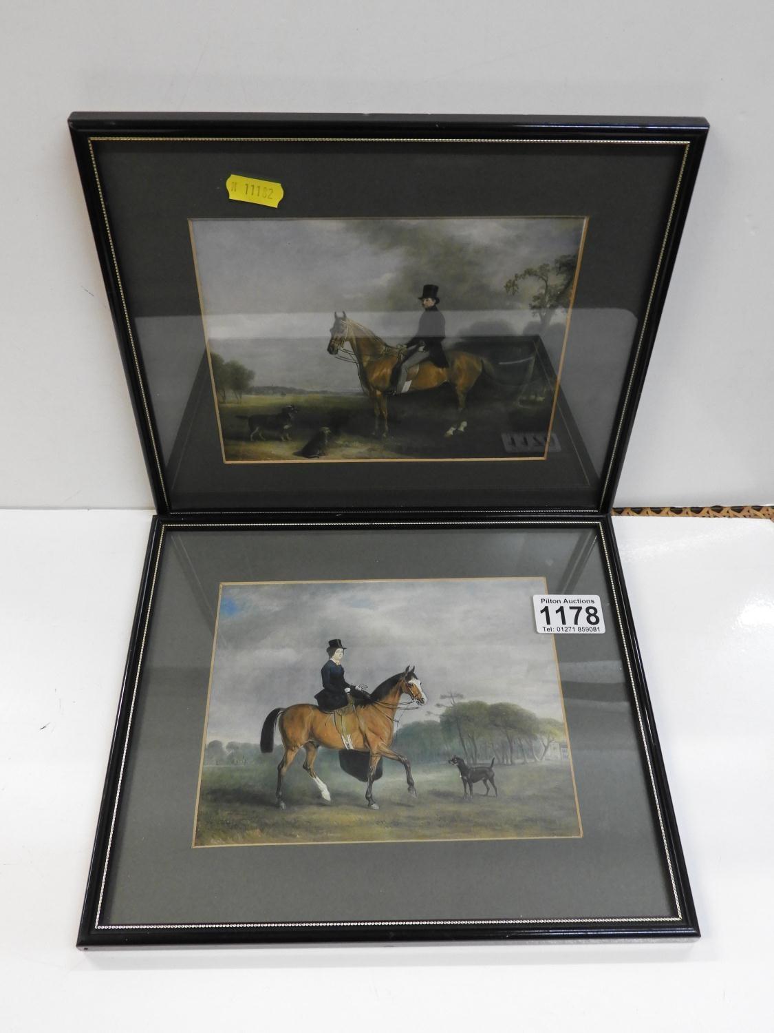 2x Framed Hunting Prints