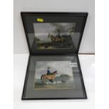 2x Framed Hunting Prints