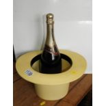 Retro Top Hat Ice Bucket and Champagne Bottle