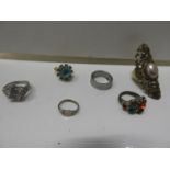 5x Costume Jewellery Rings