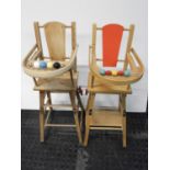 2x Metamorphic Dolls Highchairs