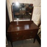 Mirrored Two Drawer Dressing Table