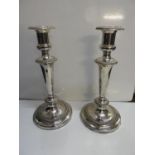 Pair of Walker and Hall Silver Plated Candlesticks