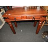 Mexican Pine Two Drawer Side Table