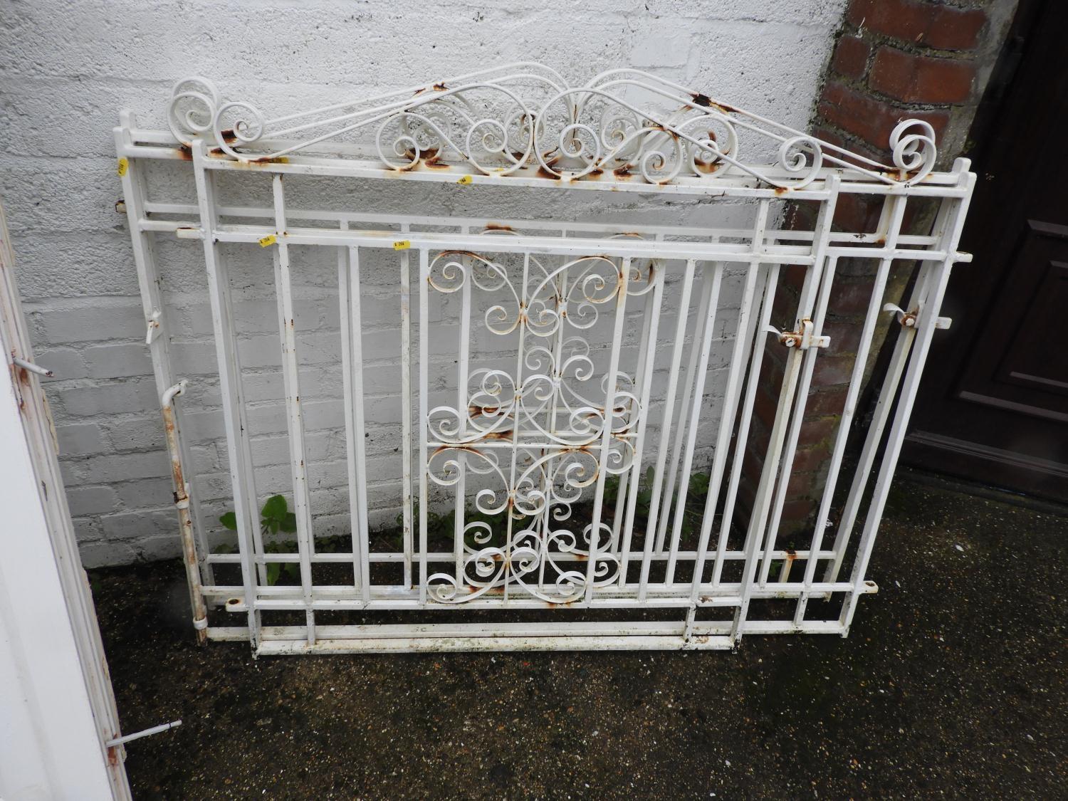 3x Painted Wrought Iron Garden Gates