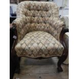 Victorian Mahogany Framed Armchair