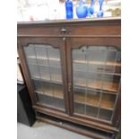 Oak Leaded Glazed Bookcase