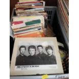 Quantity of Records - Singles and Signed Framed Searchers Photograph