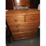 Pine Two over Four Chest of Drawers