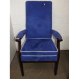 Blue Upholstered Armchair