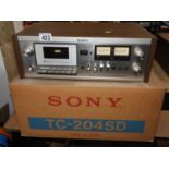 Sony TC204SD Cassette Deck in Original Box