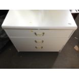 Modern Three Drawer Chest of Drawers