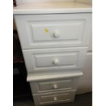 Pair of Modern White Bedside Cabinets