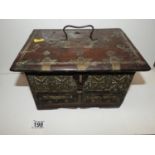 Brass Bound Indian Jewellery Box