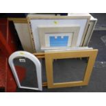 Framed Pictures and Mirror