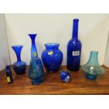 Quantity of Blue Glassware