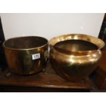 2x Brass Planters