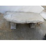 Concrete Garden Bench on Squirrel Supports