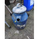 Painted Aluminium Lidded Churn