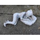 Glazed Garden Ornament - Reclining Lady