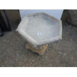 Concrete Garden Bird Bath - Shell Design