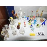 Quantity of Glass Animal Ornaments