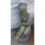 Concrete Garden Ornament - Seated Lady