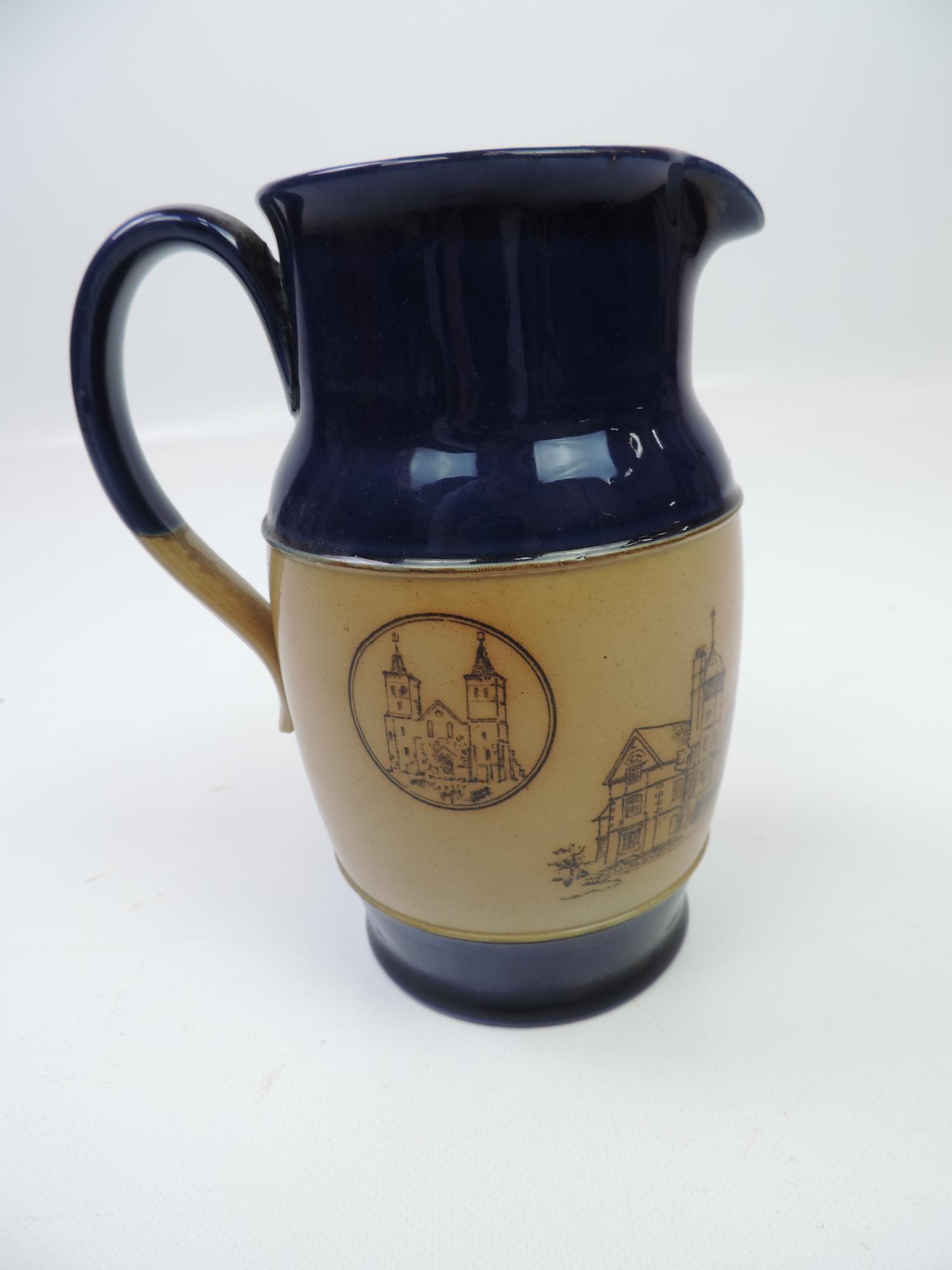 Royal Doulton Salt Glaze Stoneware Jug Made for the Railwayman?s Convalescent Home in Herne Bay, - Image 3 of 4