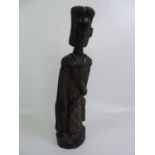 Carved Hardwood African Figure - 45cm Tall