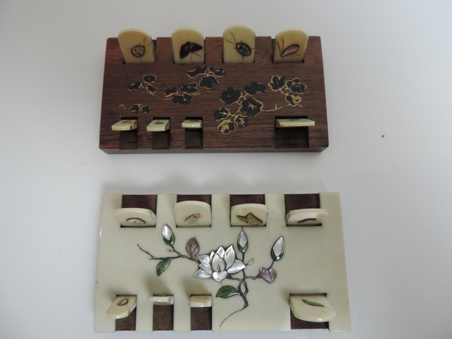 2x Ivory and Rosewood Gaming Counters - 9cm - Image 2 of 5